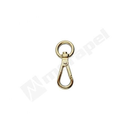 H 1238/08 REAL GOLD / KARABINEK 8 MM / OKUCIE KALETNICZE MONTAŻ TRWAŁY