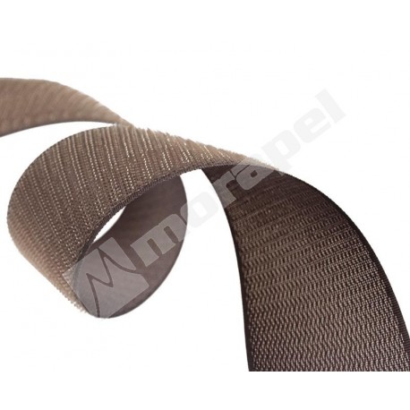 TAŚMA RZEP 16 mm HACZYK BRĄZ